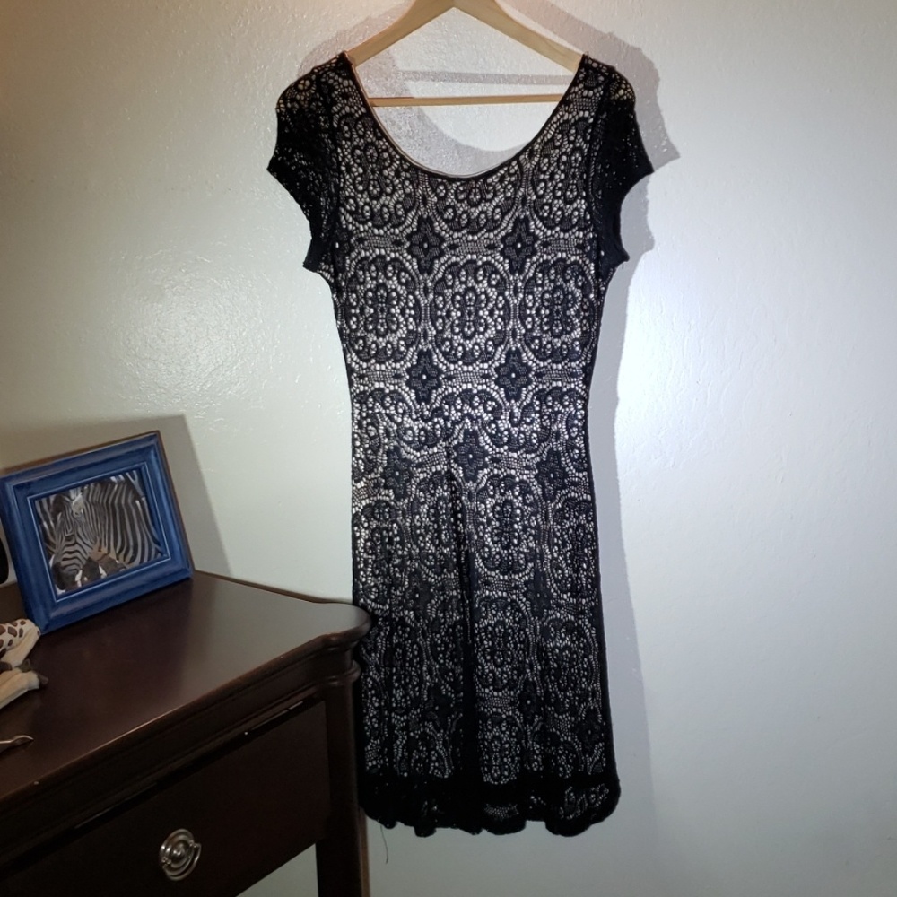 Modcloth Black Lace Dress
